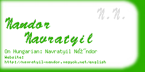 nandor navratyil business card